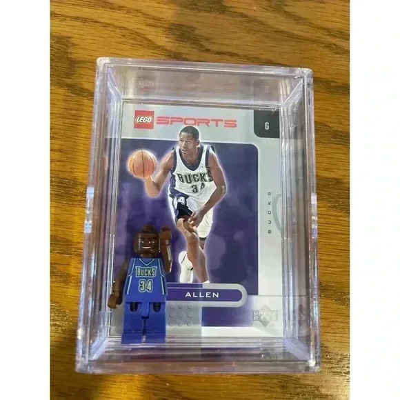 Lego/Upper Deck/NBA Ray‎ Allen # 34 Bucks Lego 2002 Authentic in case - Picture 1 of 4
